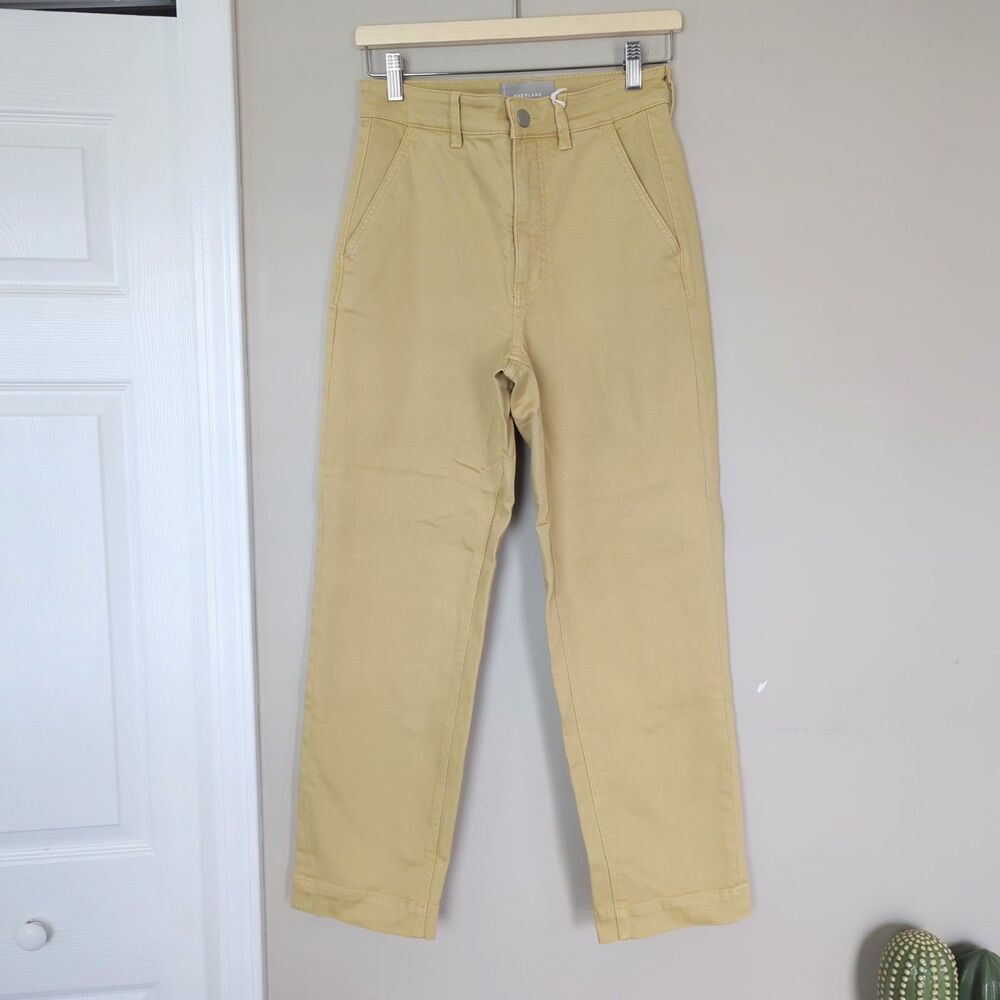 Everlane The Cropped Straight High Rise Jeans TALL Inseam NWT Size 6 Yellow